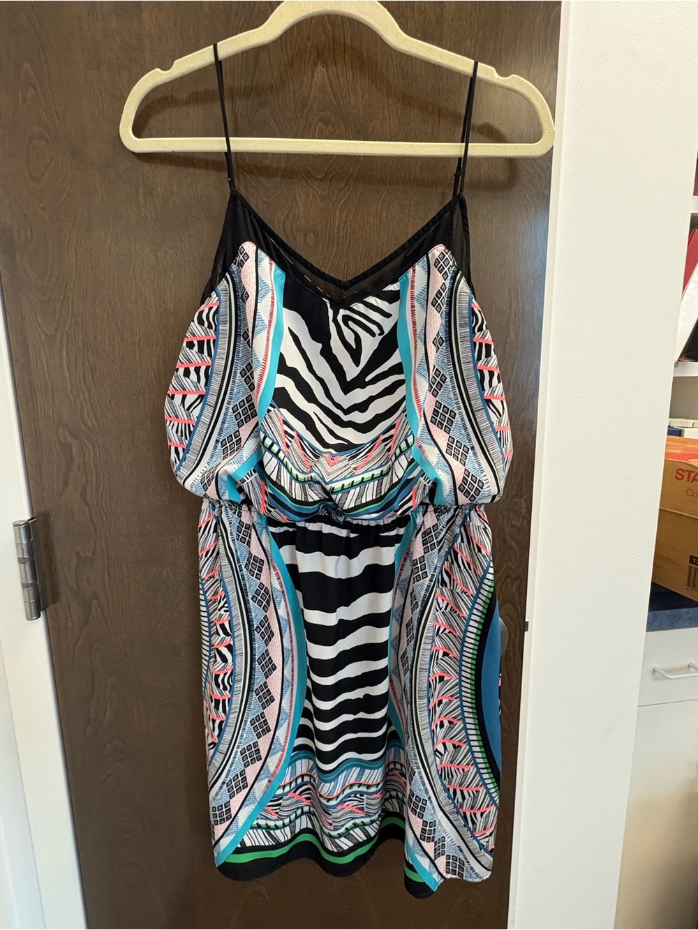Express Graphic Print Summer Dress - Size Medium